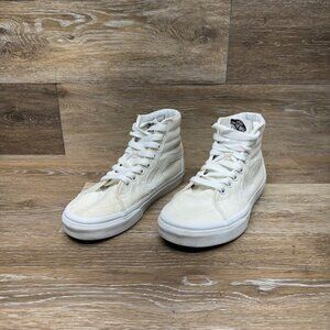 Vans White Canvas Mid Top Sneakers Women's 6.5/Men's 5